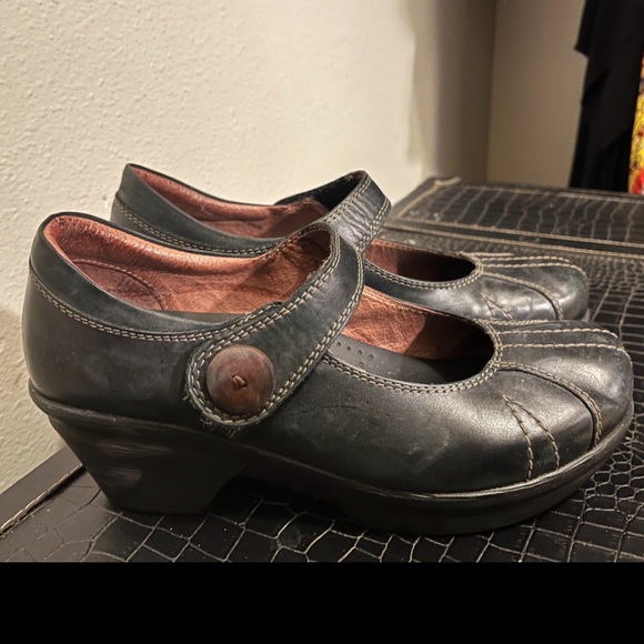 Sanita Black Mary Jane Style Mules - Picture 5 of 11